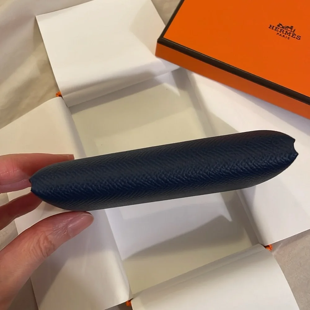 Authentic Hermes navy  Epsom leather wallet - Picture 9 of 13
